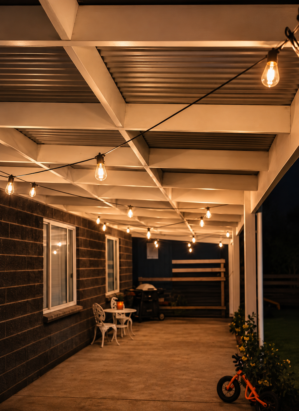 20M Commercial-Grade Solar Festoon Lights + FREE Power Plug