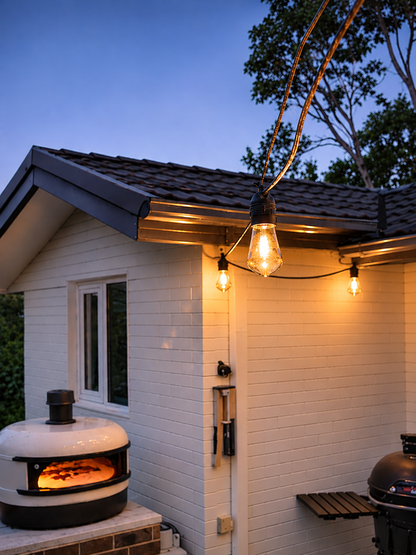 20M Commercial-Grade Solar Festoon Lights + FREE Power Plug